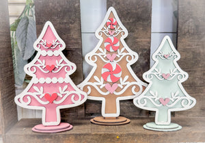 Woodshop - Gingerbread Trees Shelf Sitter