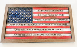 Woodshop - Pledge of Allegiance Flag