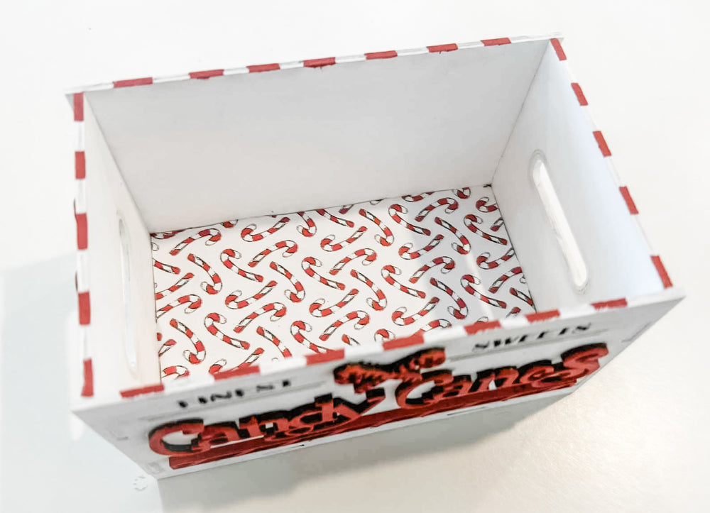 Woodshop - Christmas Village Candy Cane Box