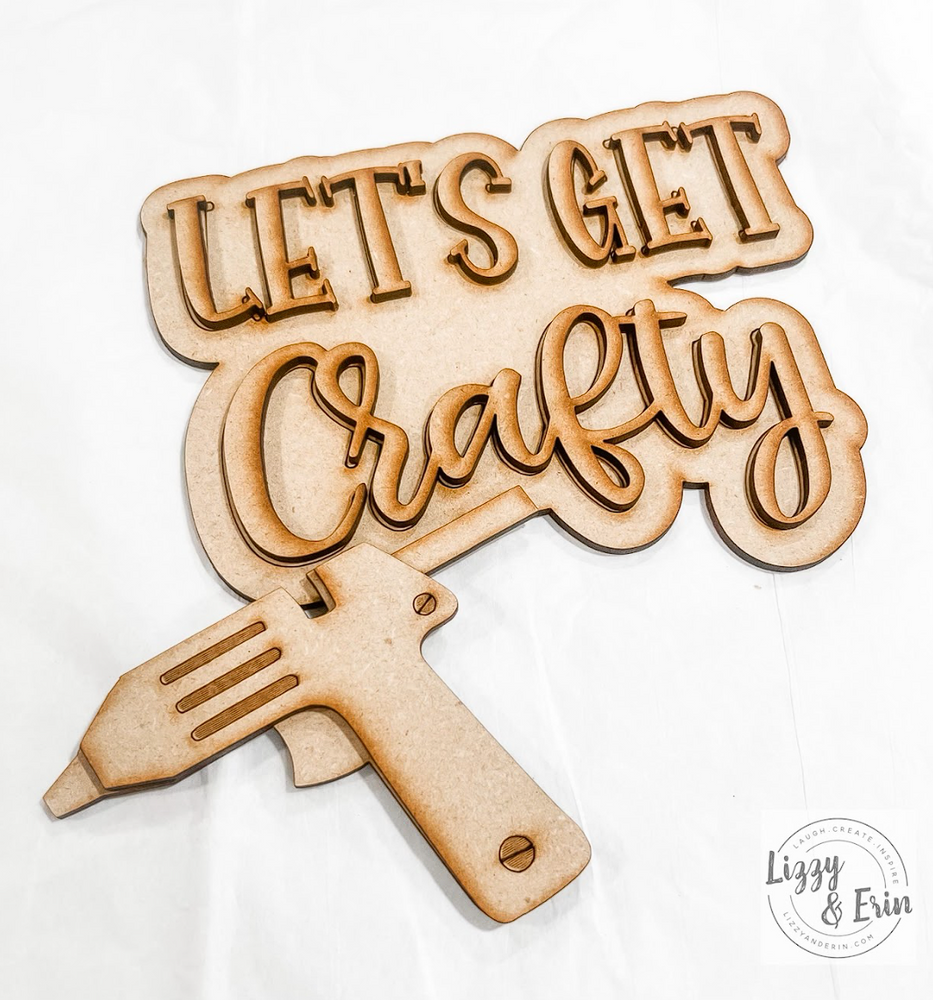 
                
                    Load image into Gallery viewer, Woodshop - Let&amp;#39;s Get Crafty Sign
                
            
