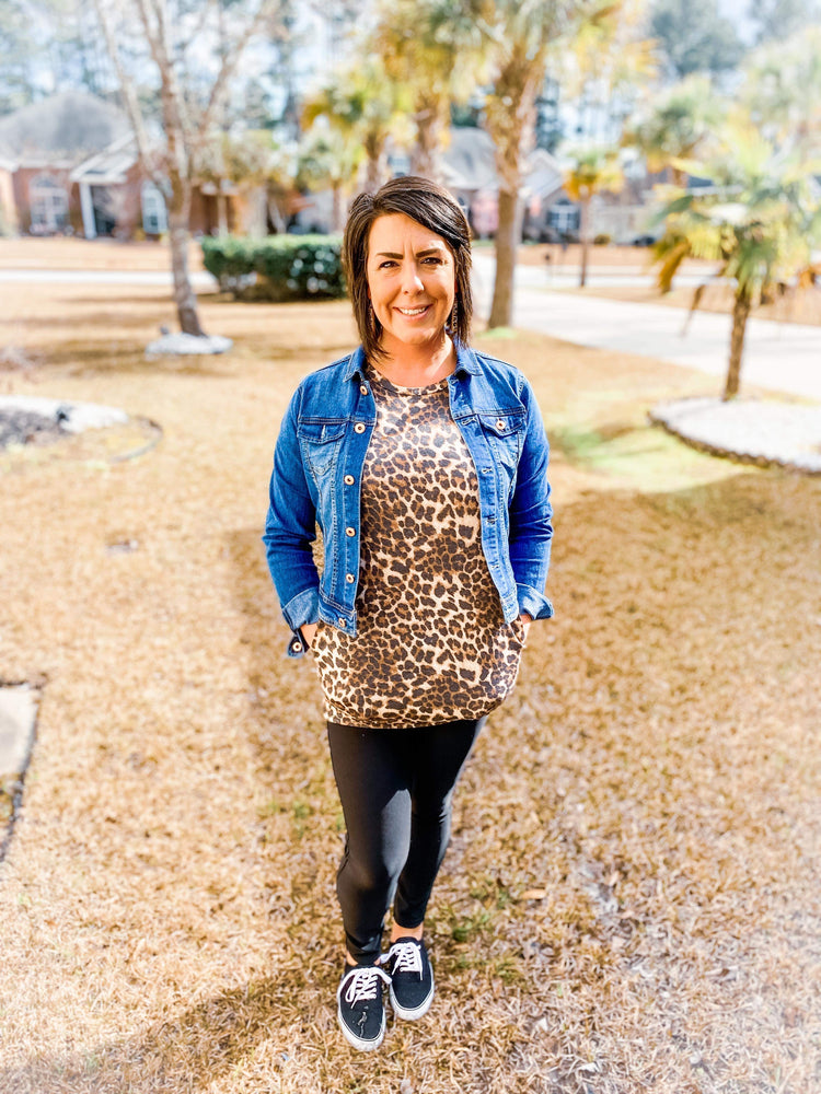 Leopard French Terry Tunic/Dress