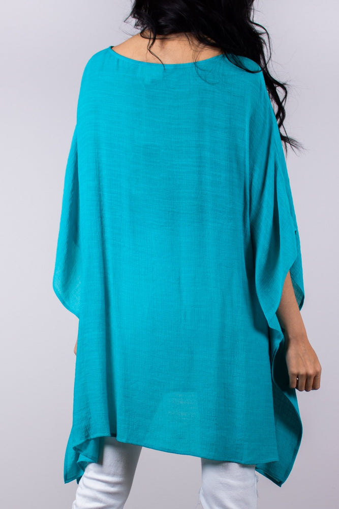 
                
                    Load image into Gallery viewer, &amp;quot;Flowing in the Wind&amp;quot; Tunic in Turquoise
                
            